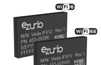 Ezurio Veda IF912 and IF913 Wi-Fi 6/6E and Bluetooth LE 5.4 modules, featuring an integrated ARM Cortex-M33 processor.