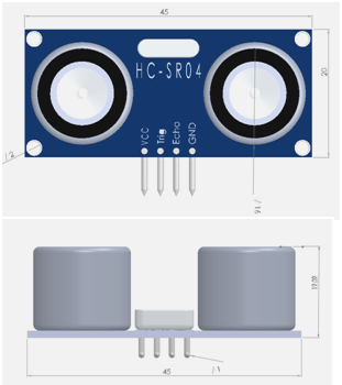 Ultrasonic Sensor 2D Model